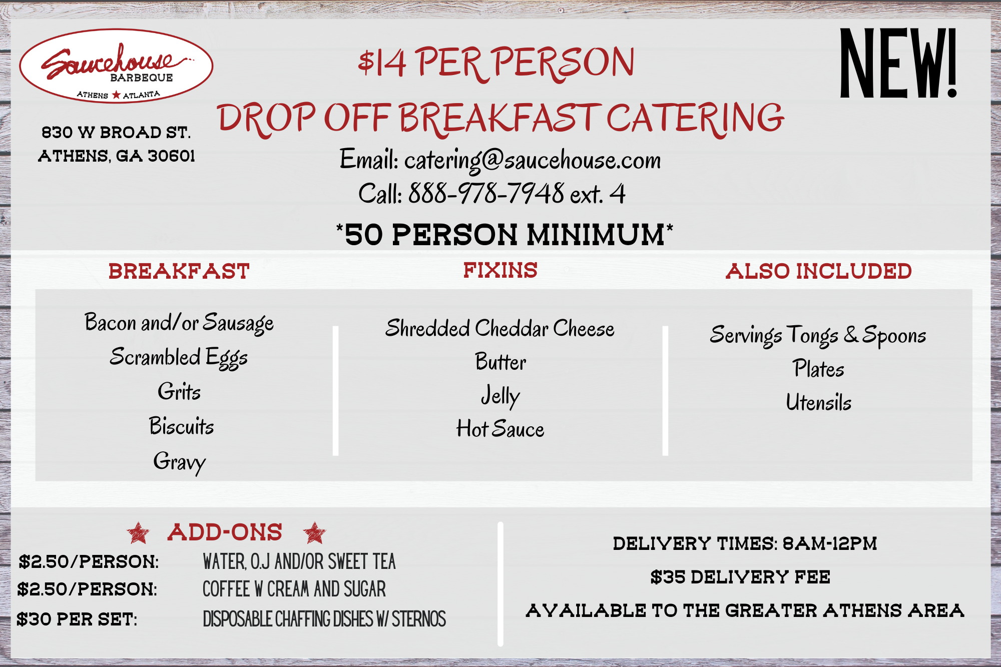 Drop Off Breakfast Catering 2022