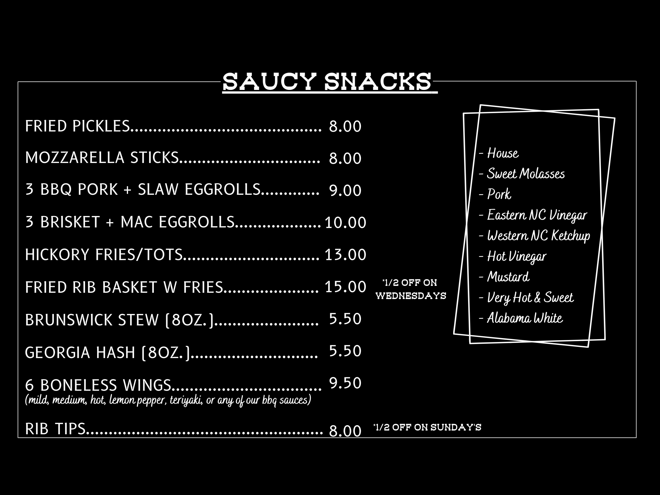 Saucehouse RestaurantBar Menus (1)