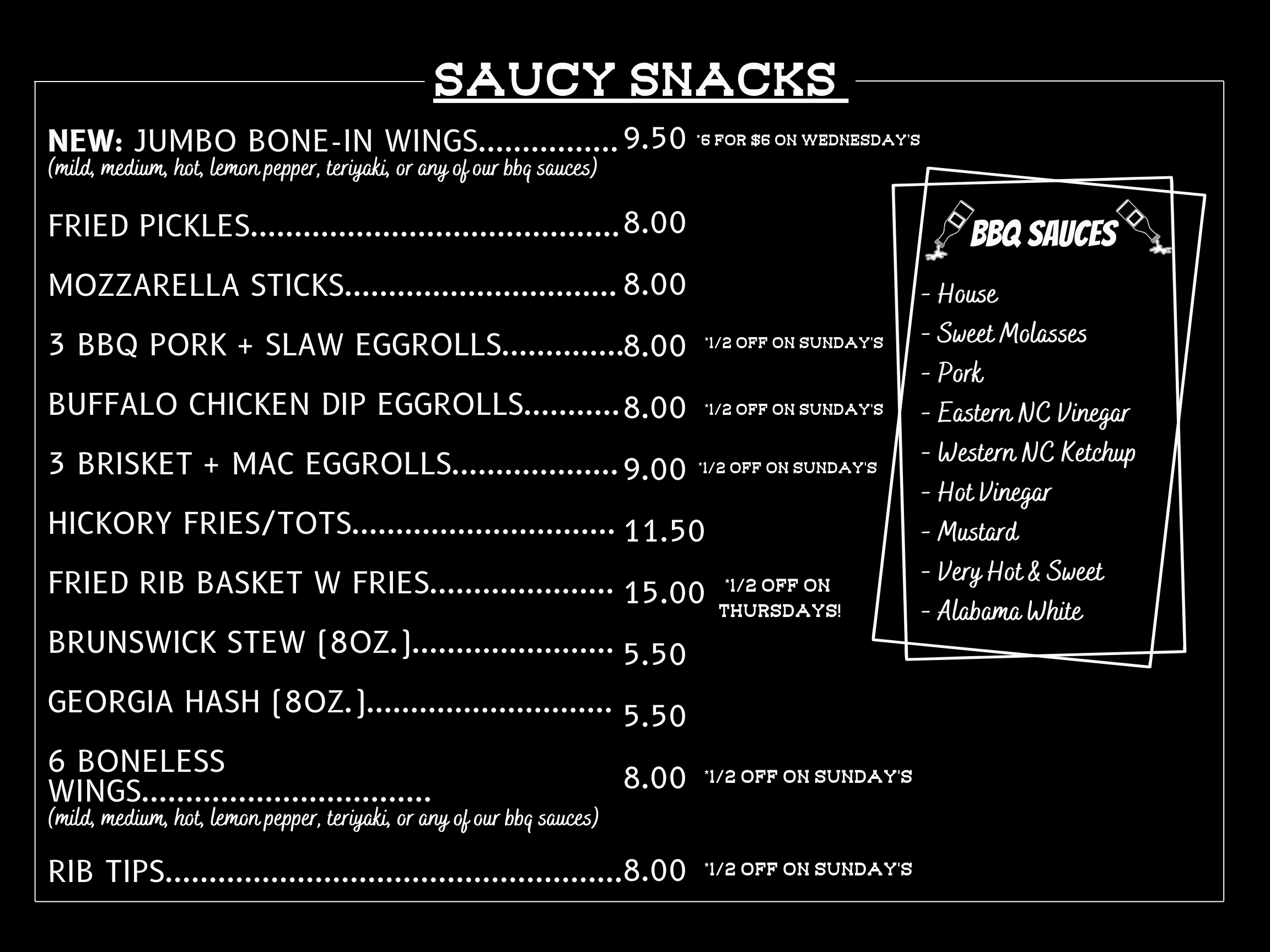 The Bar at Saucehouse Barbeque brings delicious food & drinks together